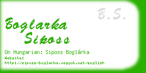 boglarka siposs business card
